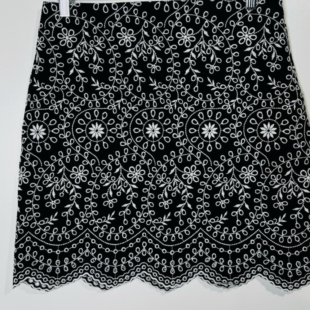 Loft Black and White Lace Skirt